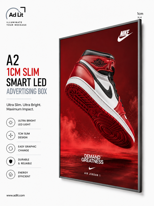 Ultra Slim Advertising Lightbox - A2 Size (16.54 × 23.39 inches)