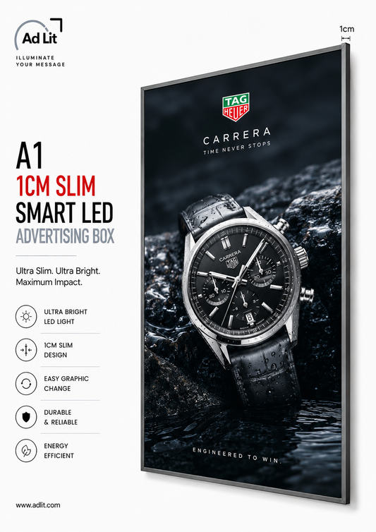Ultra Slim Advertising Lightbox - A1 Size (23.39 × 33.11 inches)