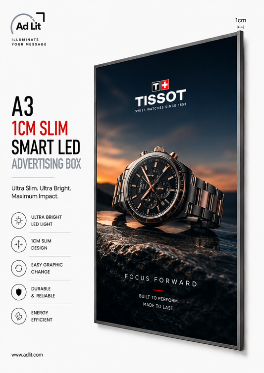 Ultra Slim Advertising Lightbox - A3 Size (11.69 × 16.54 inches)